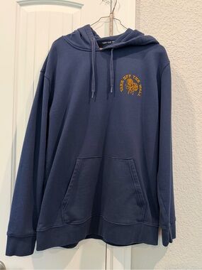 Vans Navy Hoodie with Yellow Chest Logo